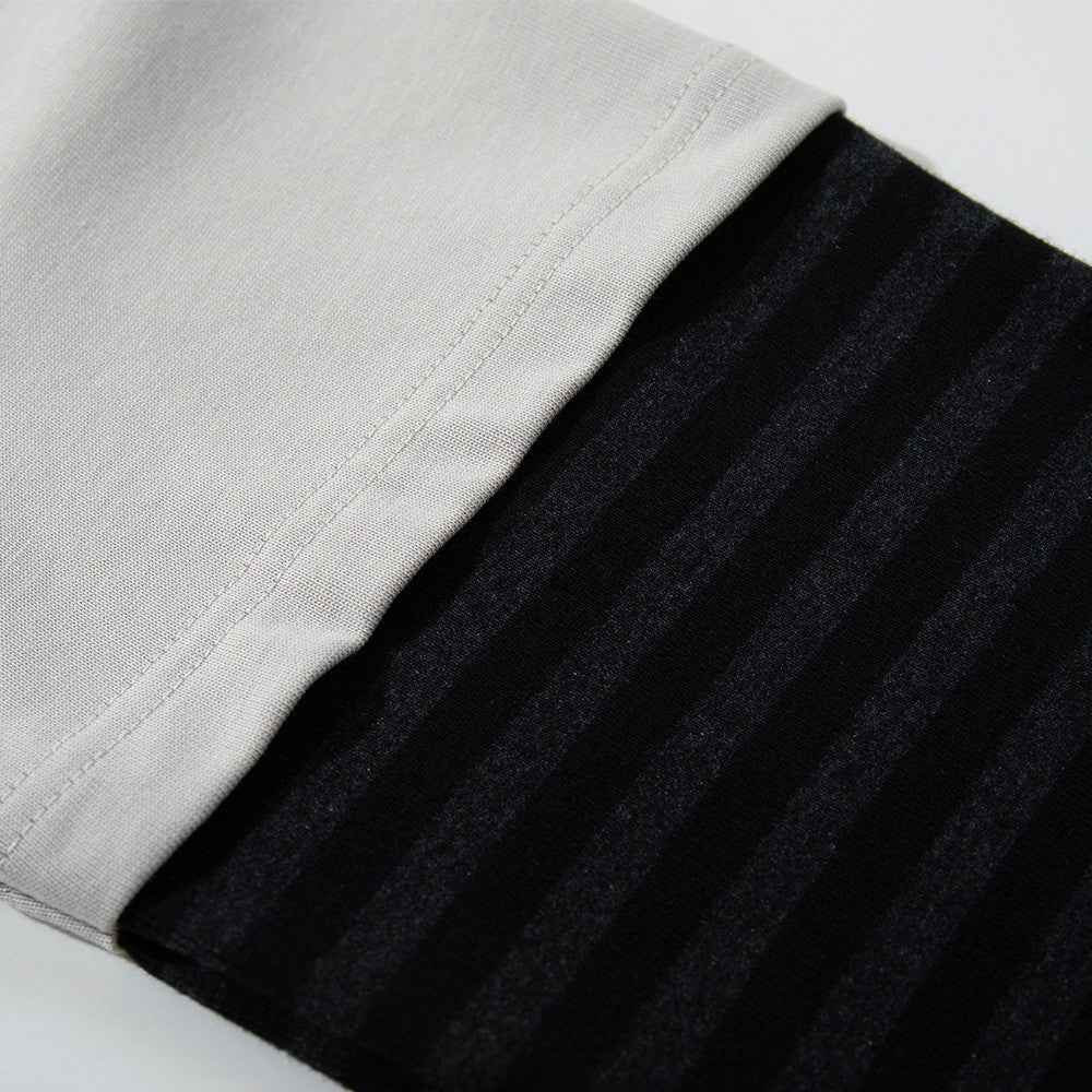 Insulated Color Block Long Sleeve Cross Print T-Shirt
