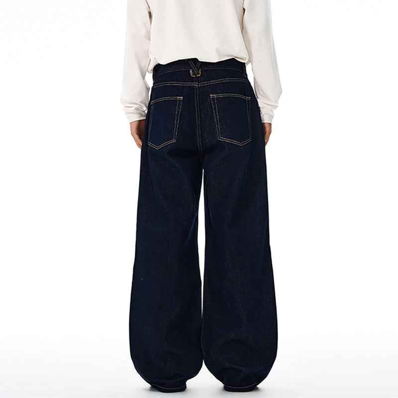 Long-lasting Retro Denim Straight Leg Jeans