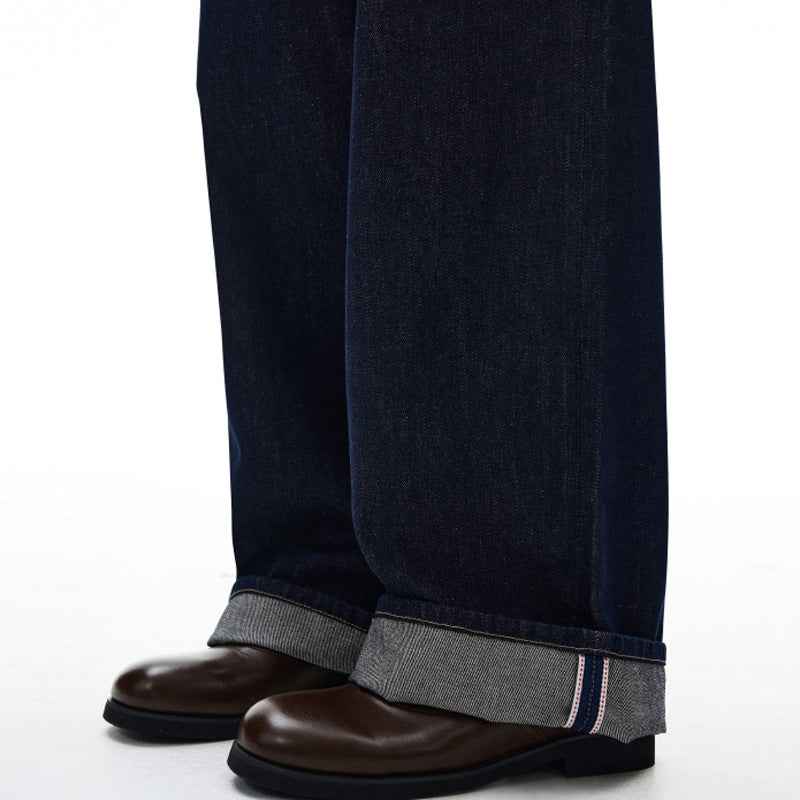 Long-lasting Retro Denim Straight Leg Jeans