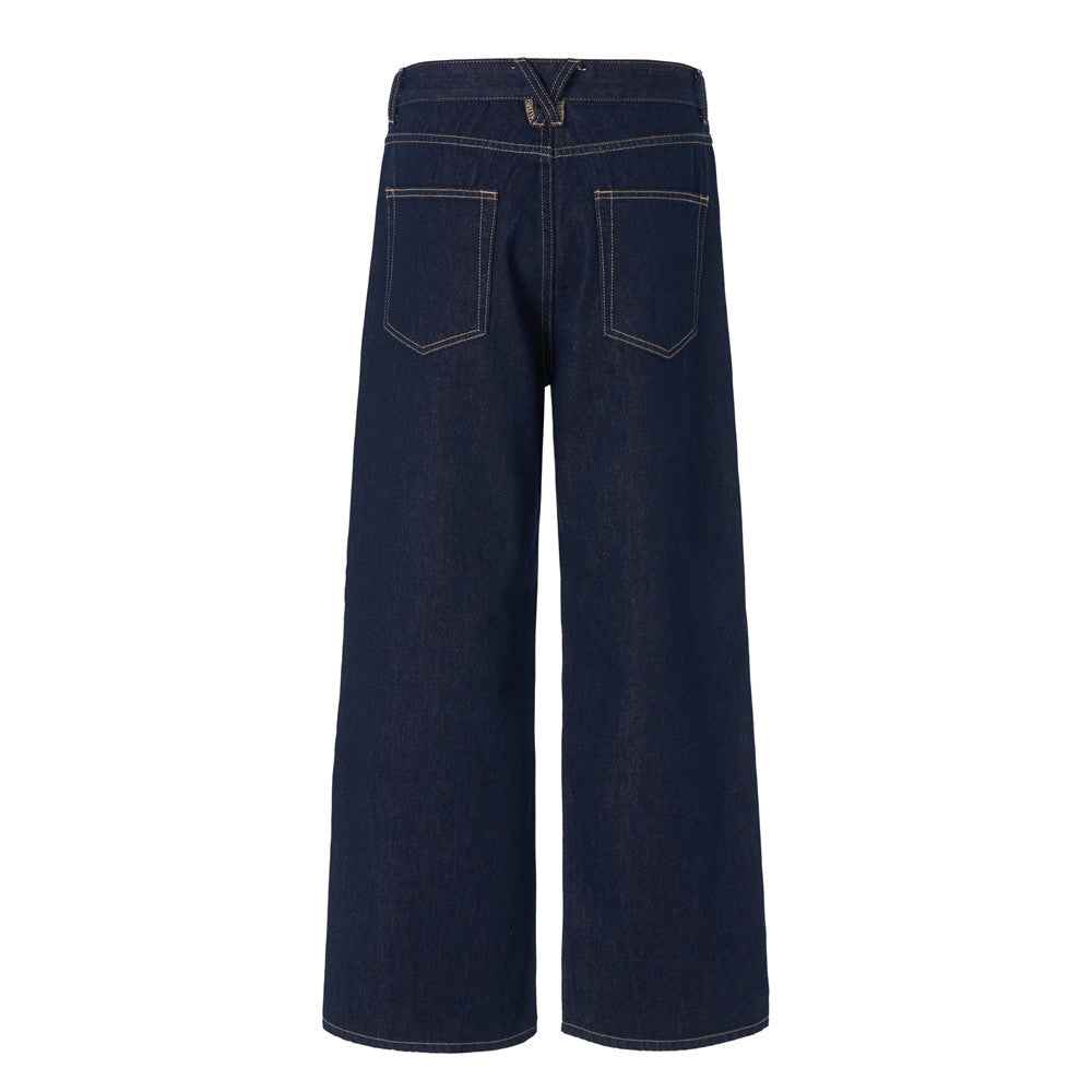 Long-lasting Retro Denim Straight Leg Jeans
