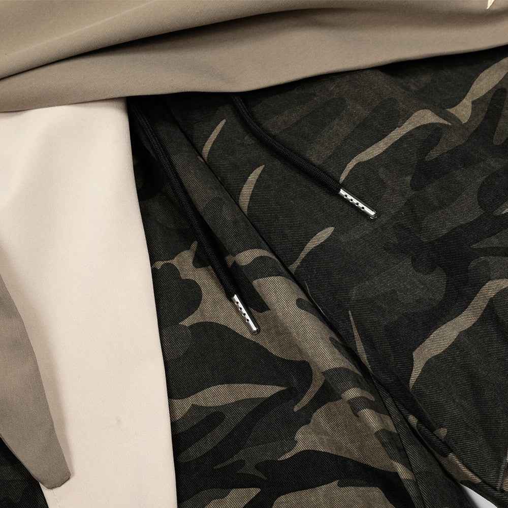 Y2K Cool Camo Vibe Drawstring Wide Leg Jogger