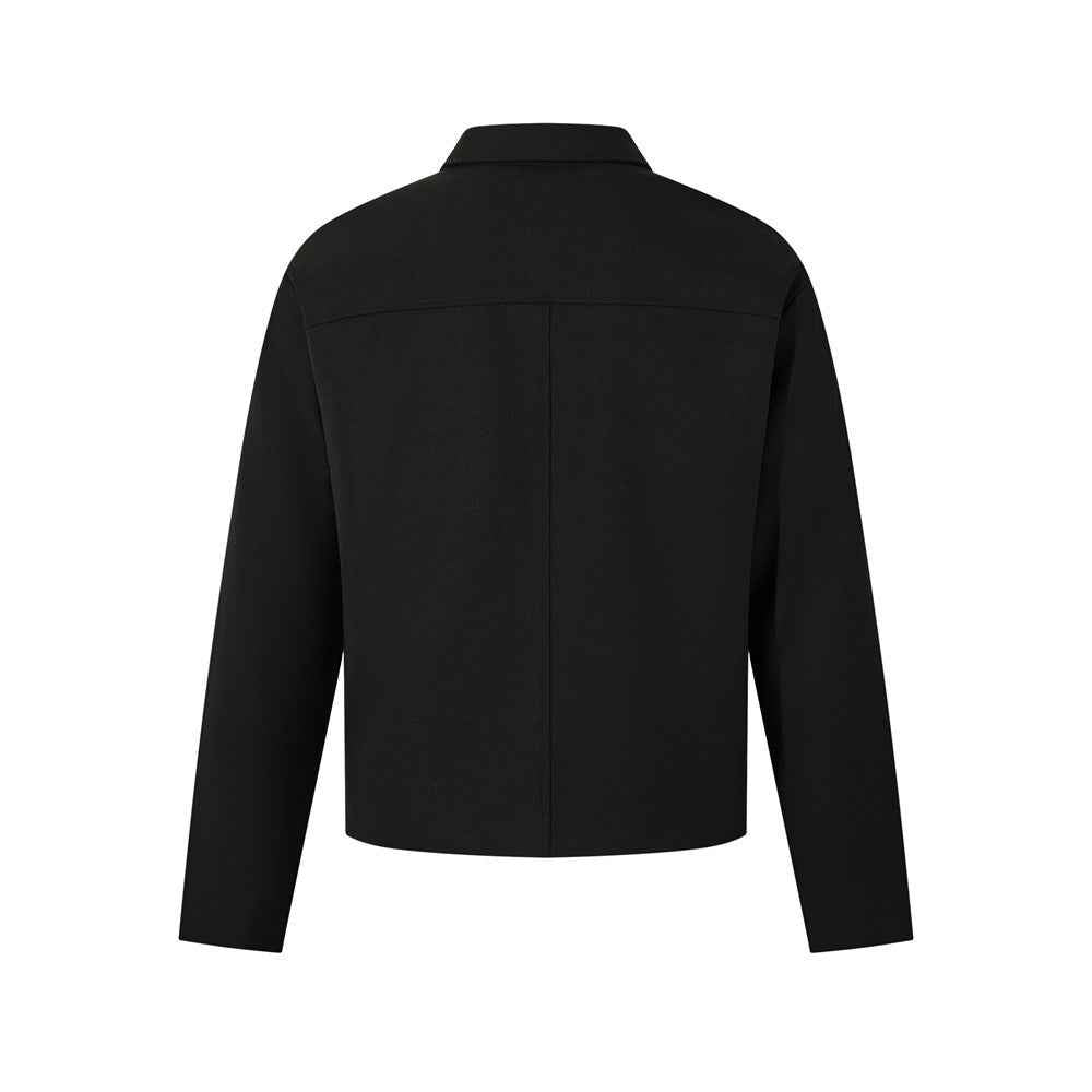Trendy Stylish High Street Solid Color Pilot Collar Jacket