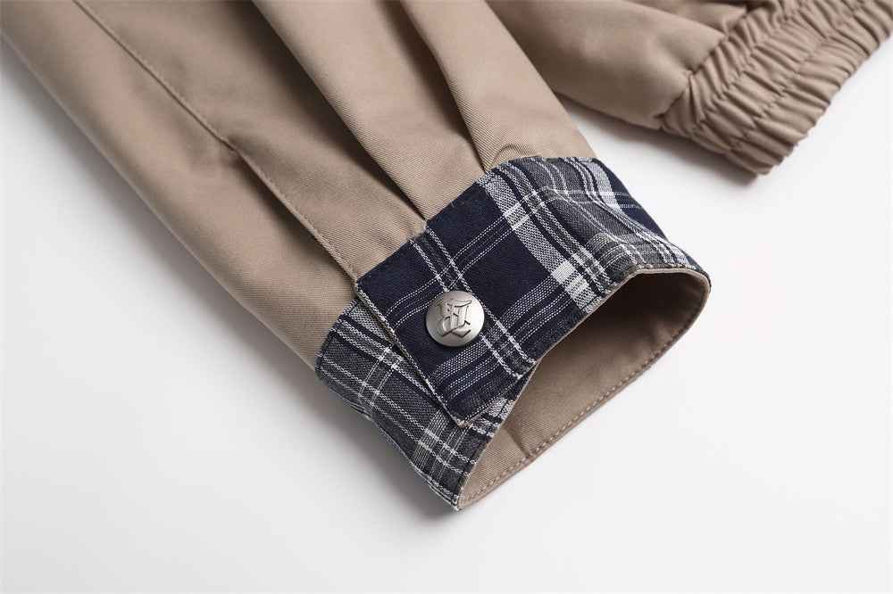 Figure-Flattering Spring Versatile Plaid Jacket