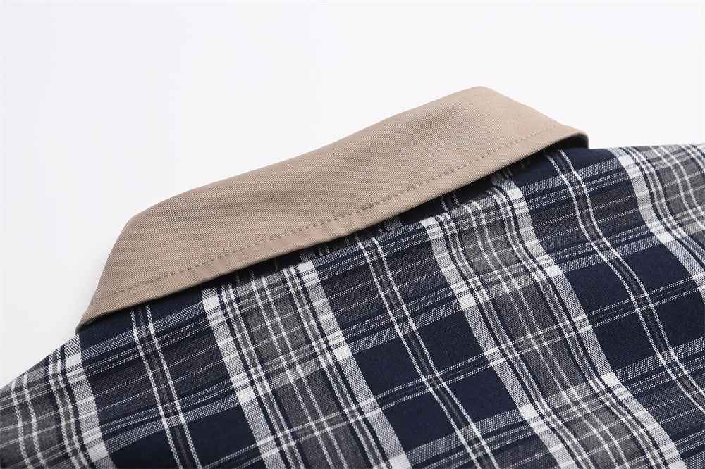 Figure-Flattering Spring Versatile Plaid Jacket
