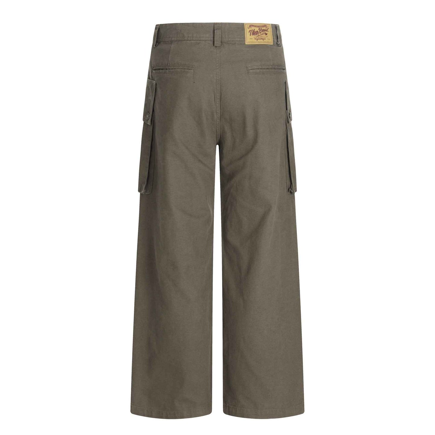 Versatile Loose-Fit Casual Solid Straight-Leg Cargo Pants
