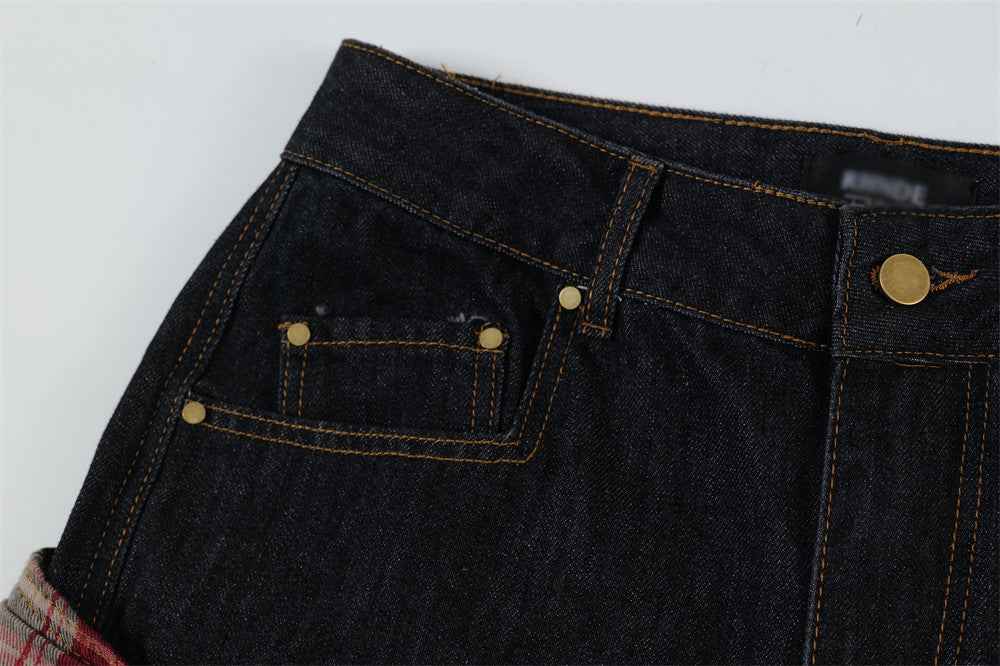 Y2K Unique Split Design Straight Leg Cargo Jeans