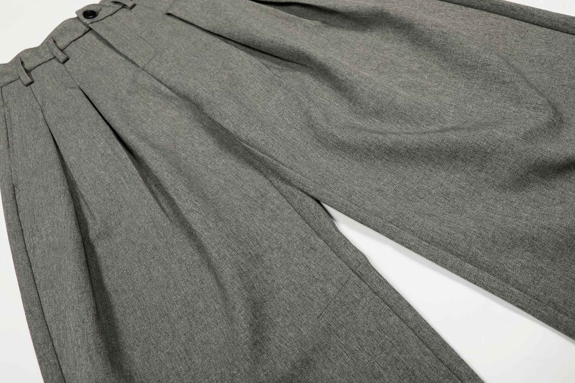 Investment Piece Pleated Wide Leg Classic Pants