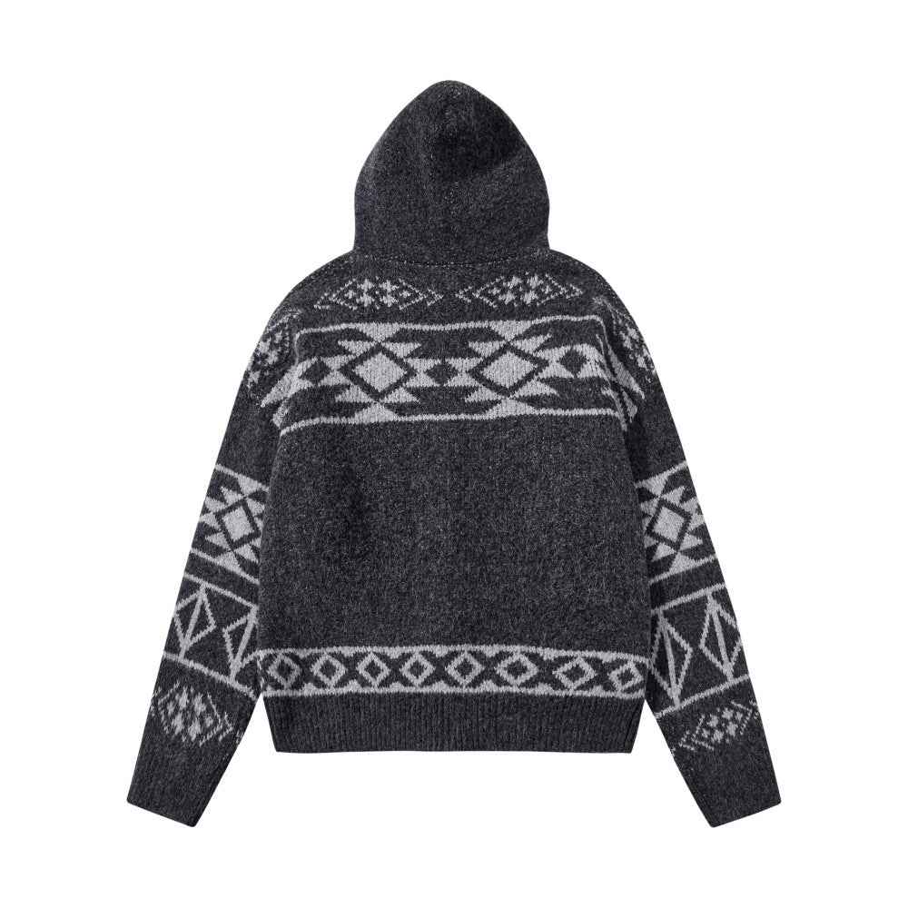 Classic Flattering Oversized Knit Hooded Sweatshirt