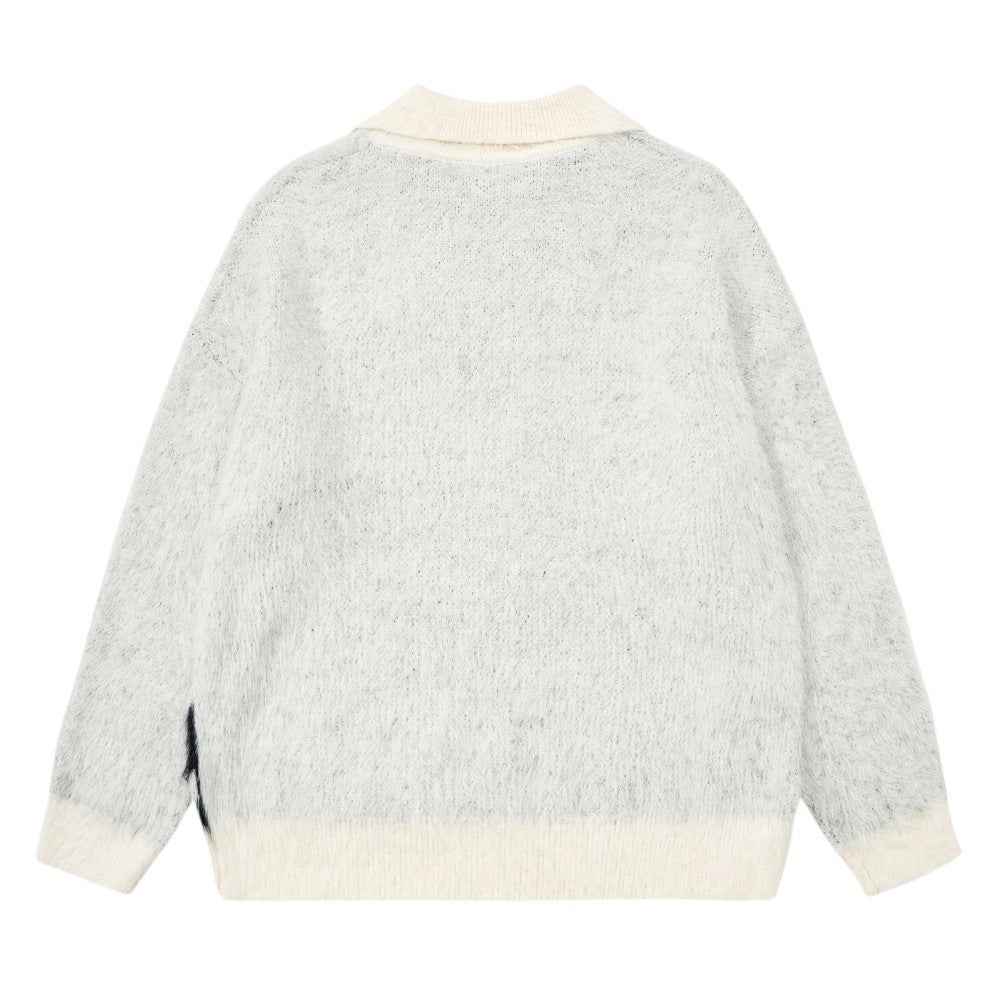 Y2K Gothic Embroidered Long Sleeve Knit Sweater