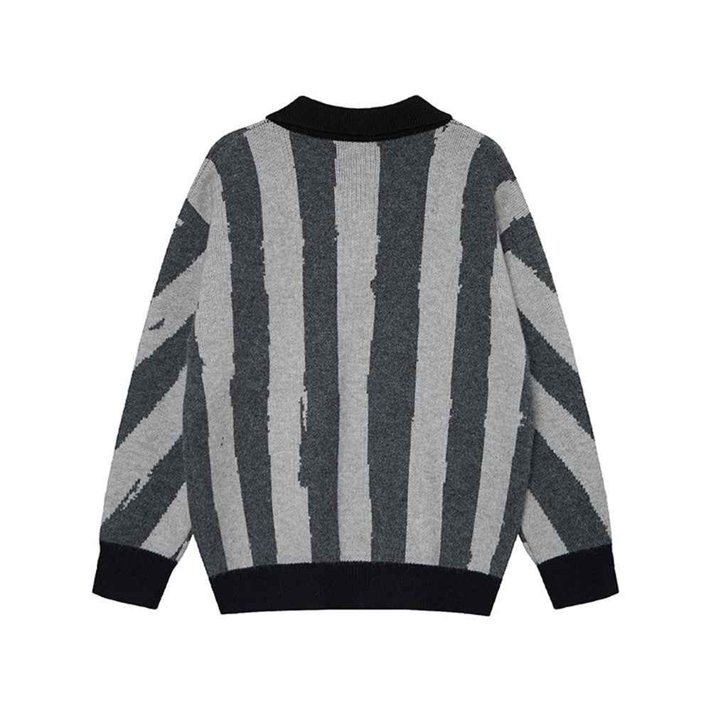 Stylish Vintage Lazy Striped Long Sleeve Sweater