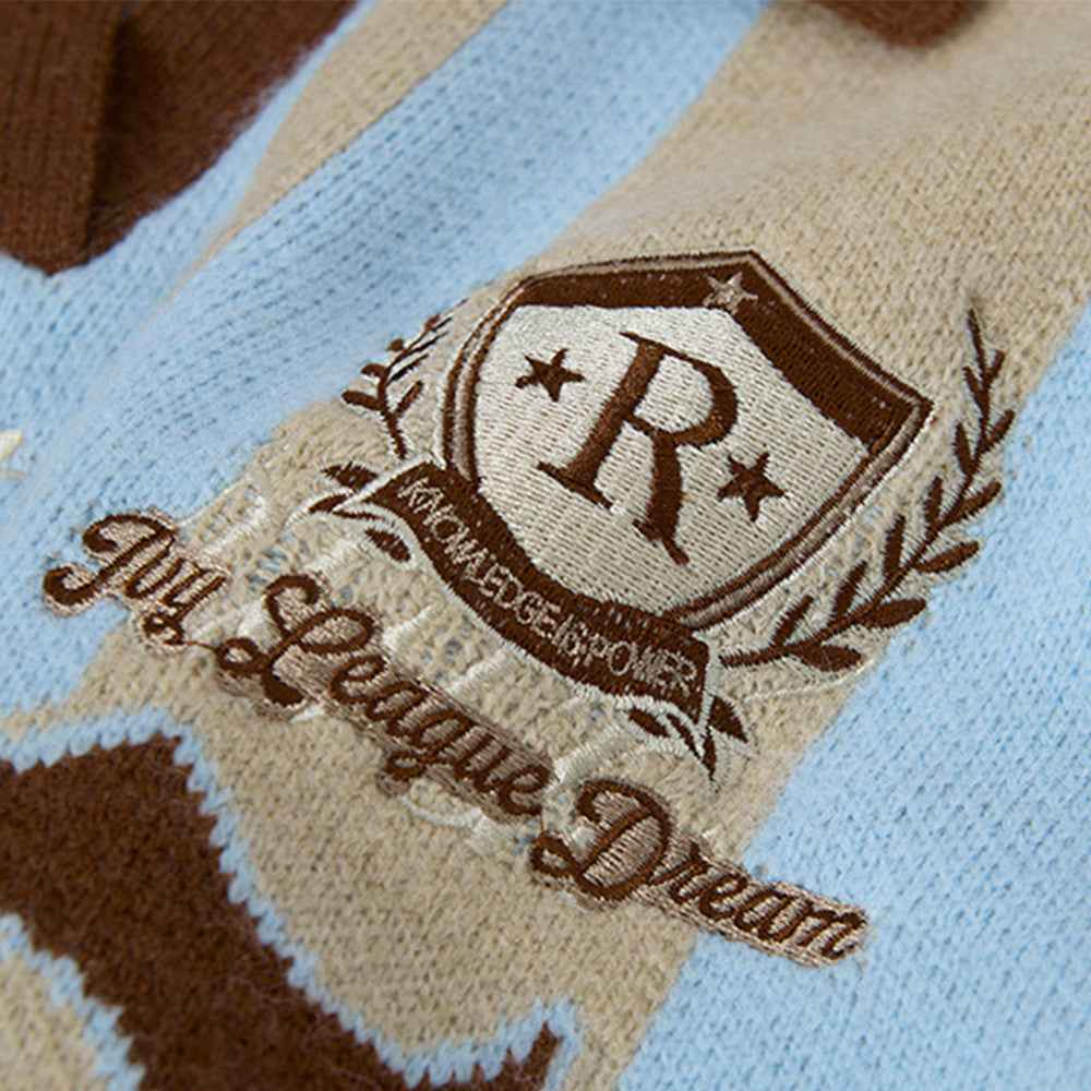 Long-lasting Striped Long Sleeve Polo Sweater
