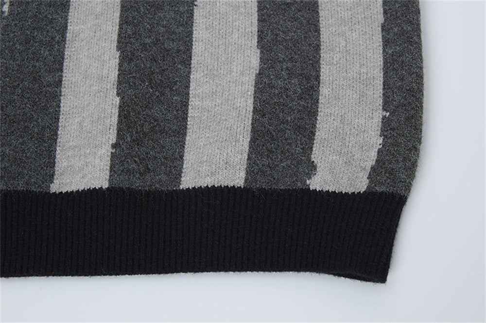 Stylish Vintage Lazy Striped Long Sleeve Sweater