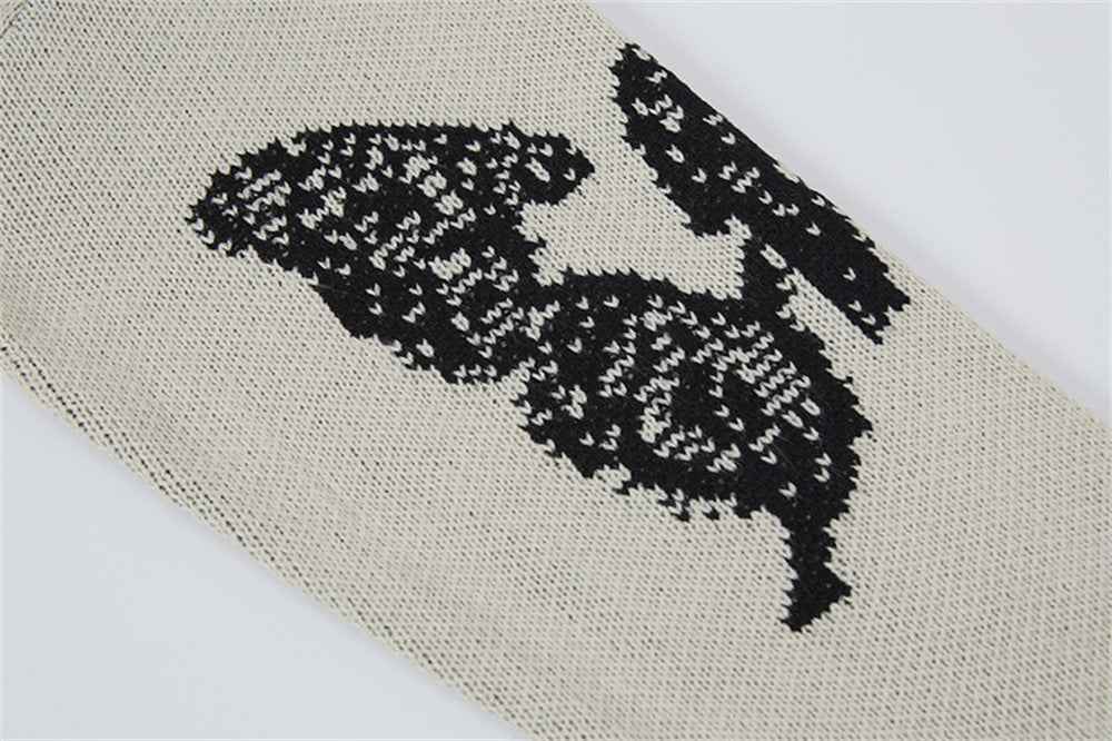 Women Butterfly Print Cozy Loose Knit Sweater