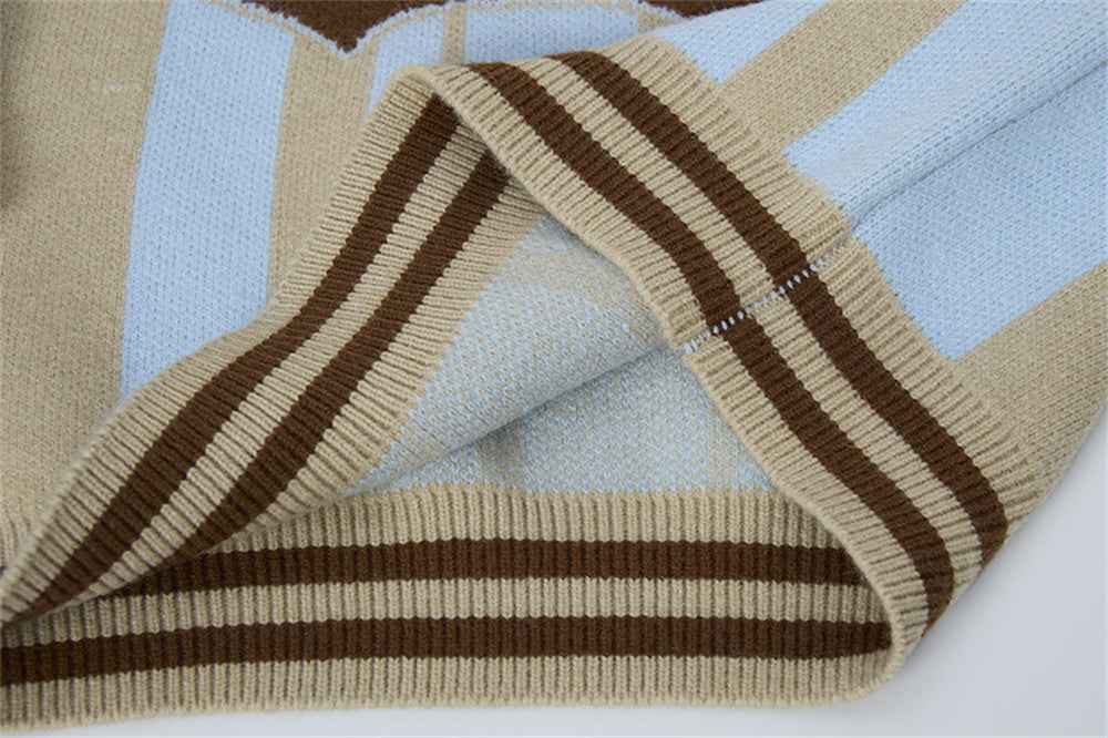 Long-lasting Striped Long Sleeve Polo Sweater