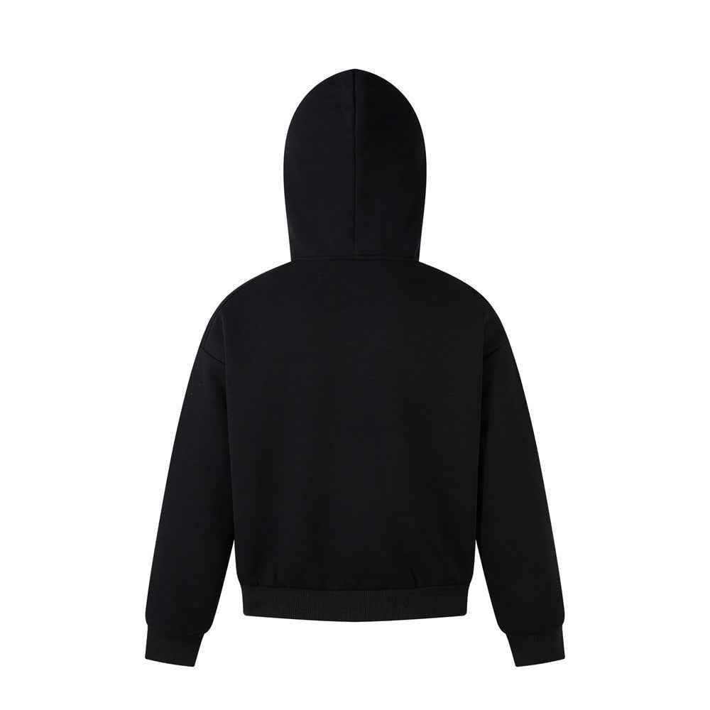 Fashionable Irregular Zip Up Hooded Sweatshirt