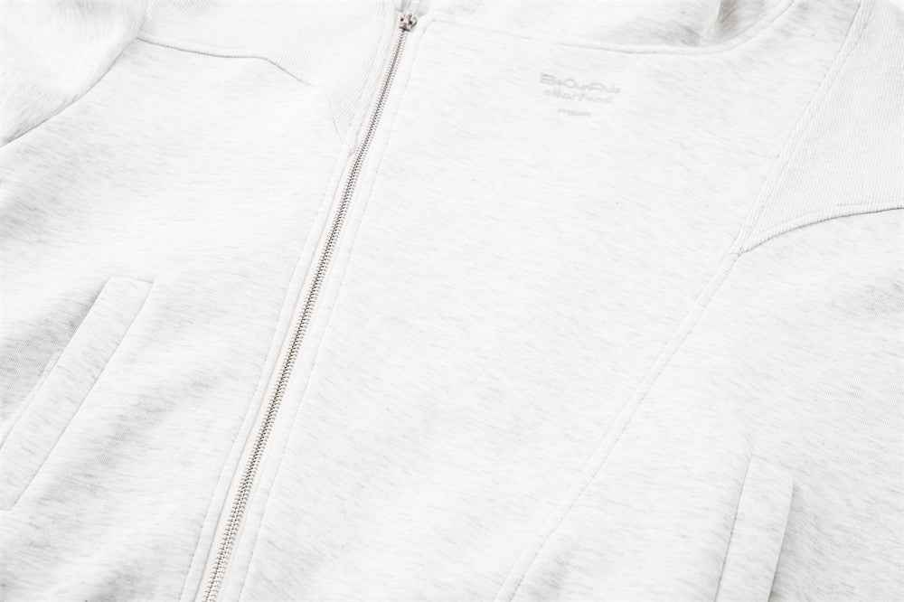 Fashionable Irregular Zip Up Hooded Sweatshirt