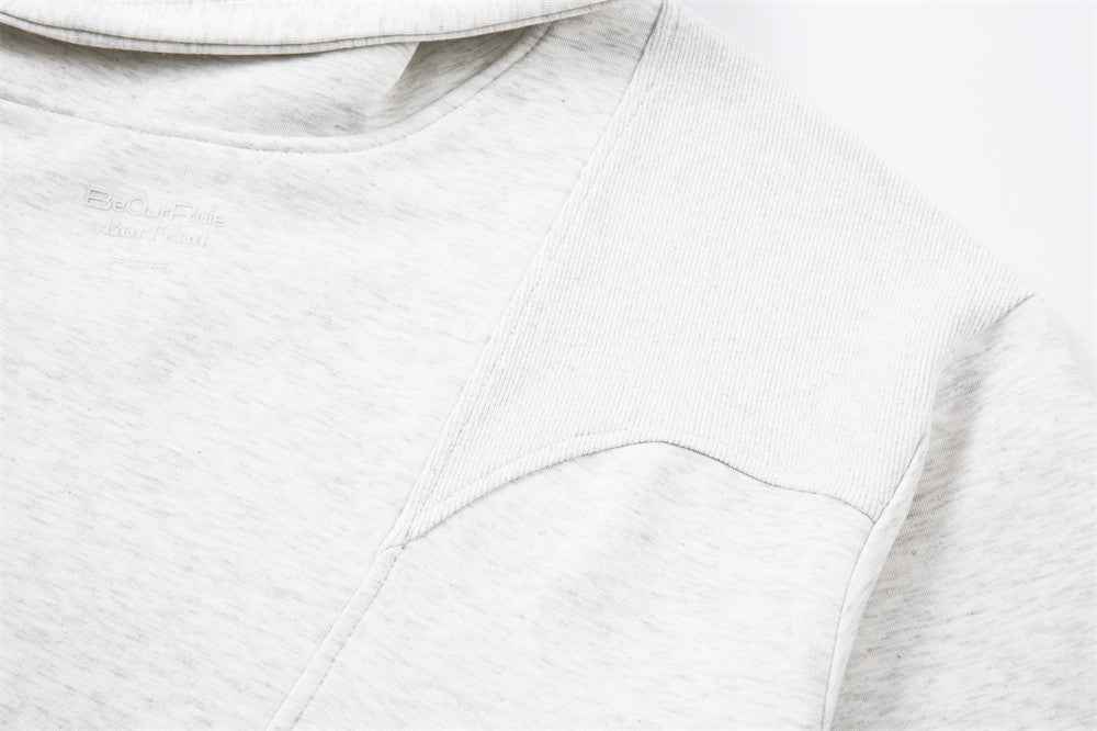 Fashionable Irregular Zip Up Hooded Sweatshirt