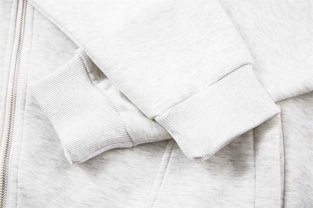 Fashionable Irregular Zip Up Hooded Sweatshirt