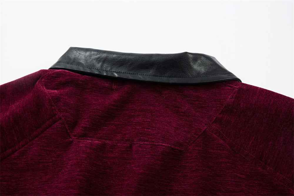 Streetwear Cool Stylish Faux Leather Collar Jacket