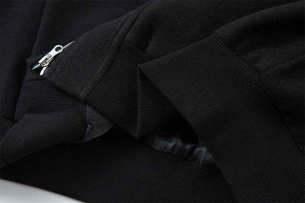 Trendy Oversized Hip Hop Wool Pilot Jacket