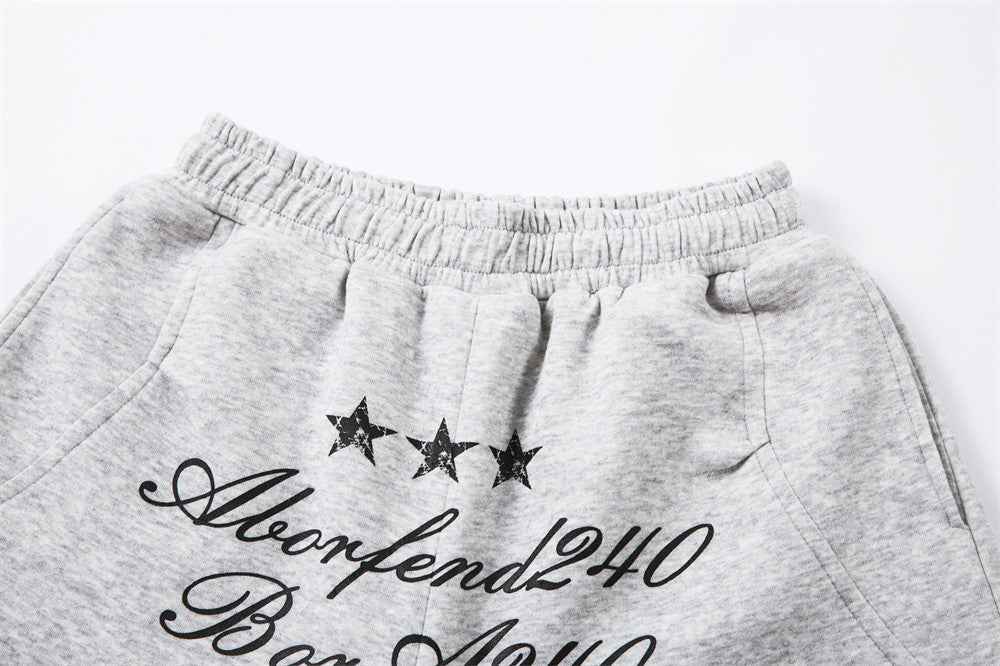 Trendy Loose Fit Letter Print Wide Leg Jogger