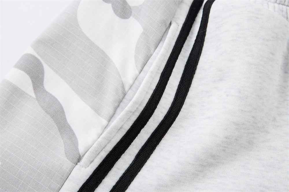 Stylish Camouflage Patchwork Sporty Wide Leg Jogger