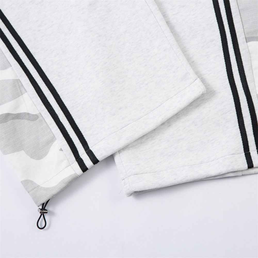 Stylish Camouflage Patchwork Sporty Wide Leg Jogger