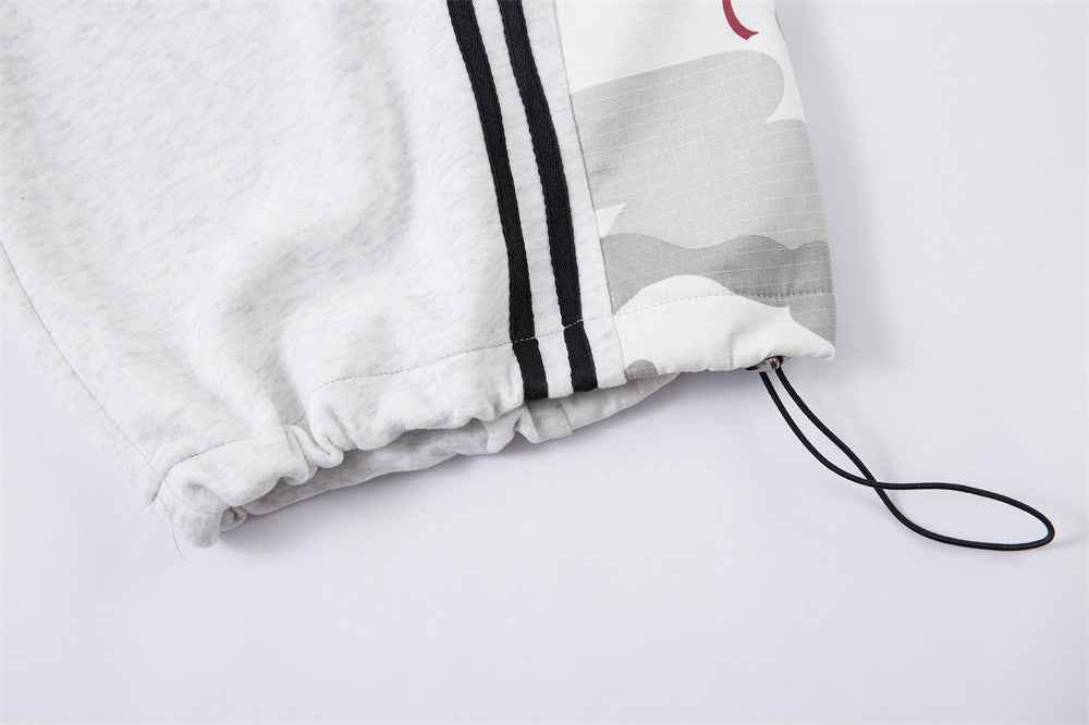 Stylish Camouflage Patchwork Sporty Wide Leg Jogger
