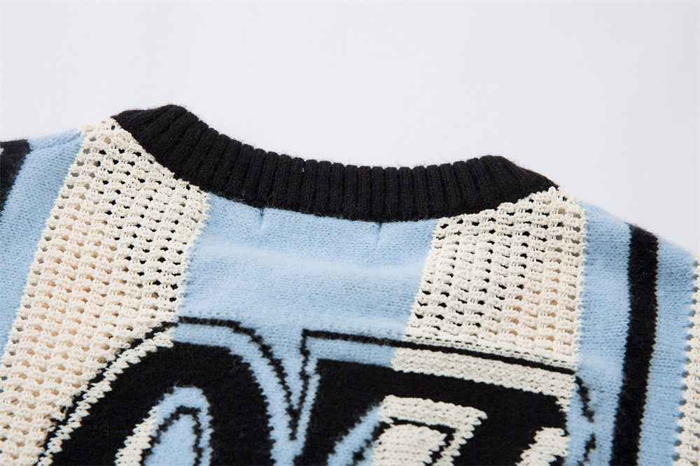 Y2K Stylish Loose Knit Casual Sport Sweater