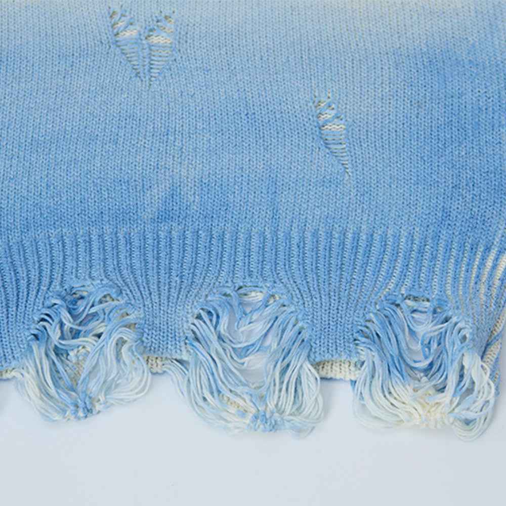 Y2K Vibrant Tie-Dye Oversized Lazy Knit Sweater