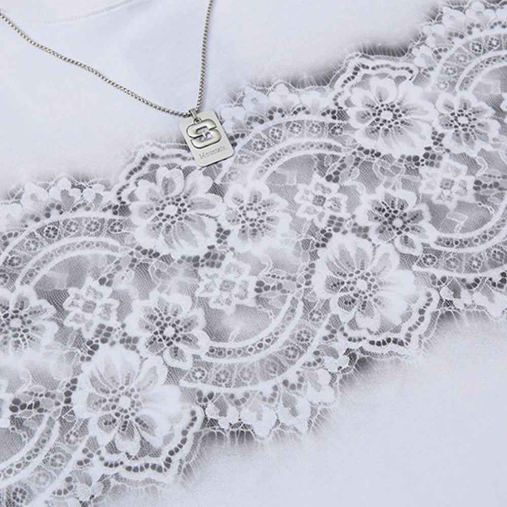 Streetwear Floral Print Chain Detail Long Sleeve Sweatshirt