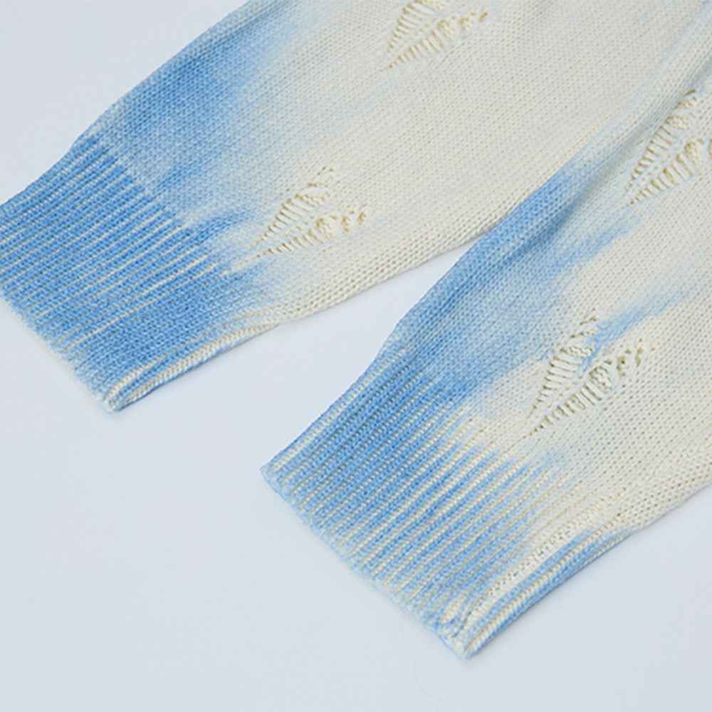Y2K Vibrant Tie-Dye Oversized Lazy Knit Sweater