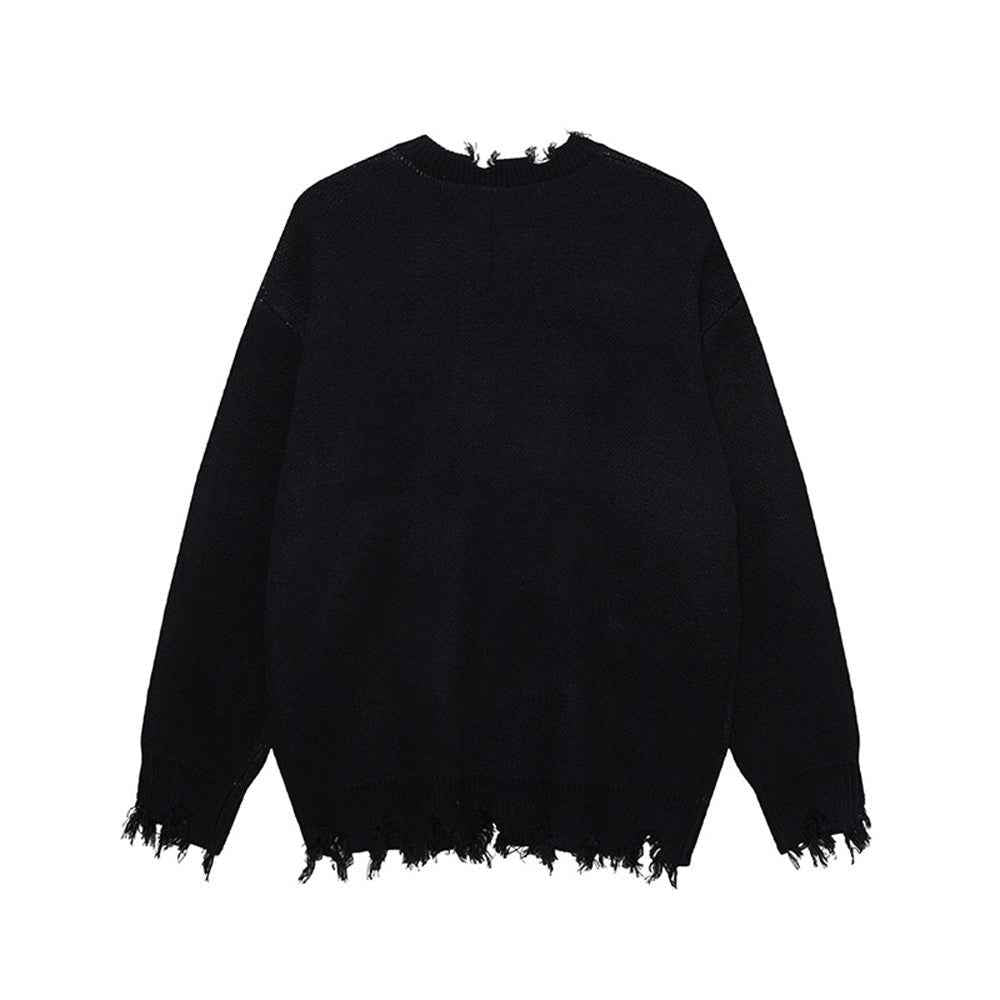 Effortless Ink Splatter Butterfly Long Sleeve Sweater