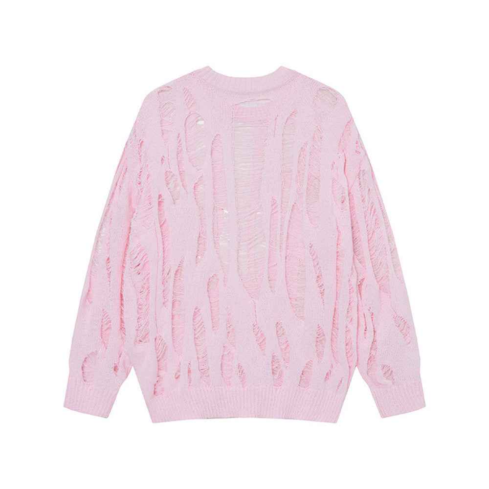 Women Stylish Oversized Round Neck Knit Sweater