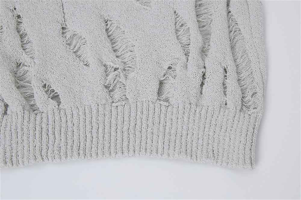 Women Stylish Oversized Round Neck Knit Sweater