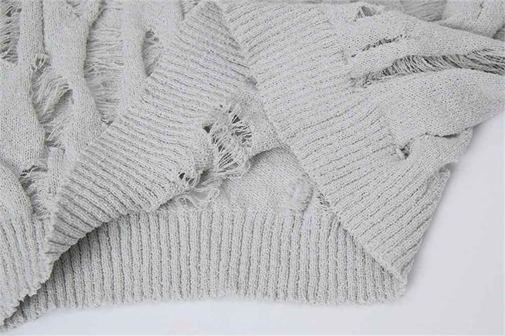 Women Stylish Oversized Round Neck Knit Sweater