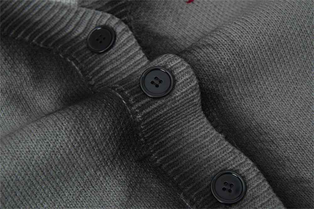 Punk Cross Destroyed Loose Knit Cardigan