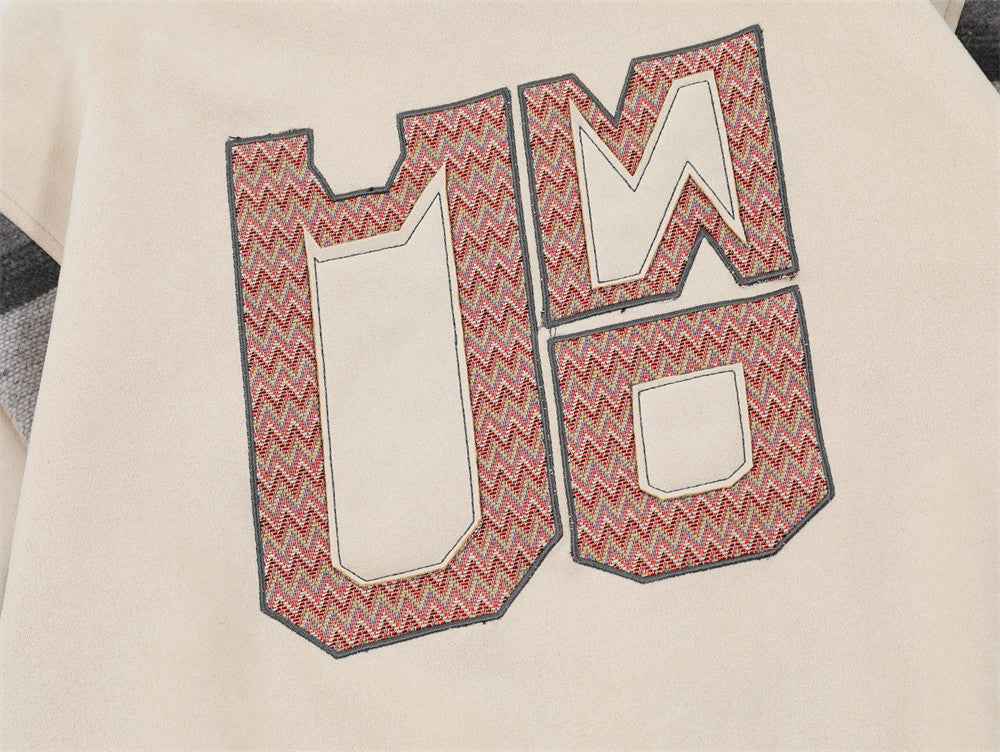 Y2K Elevated Color Block Baseball Varsity Jacket