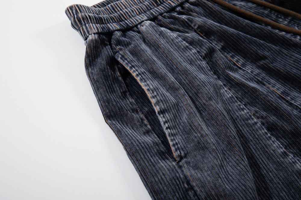 Streetwear Retro Patchwork Loose Fit Wide Leg Denim Jeans