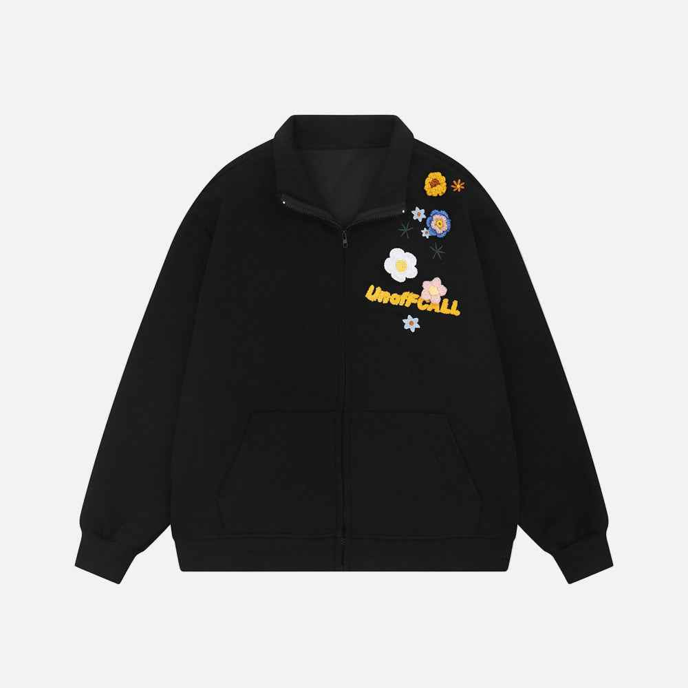 Y2K Cozy Detachable Floral Style Hooded Sweatshirt