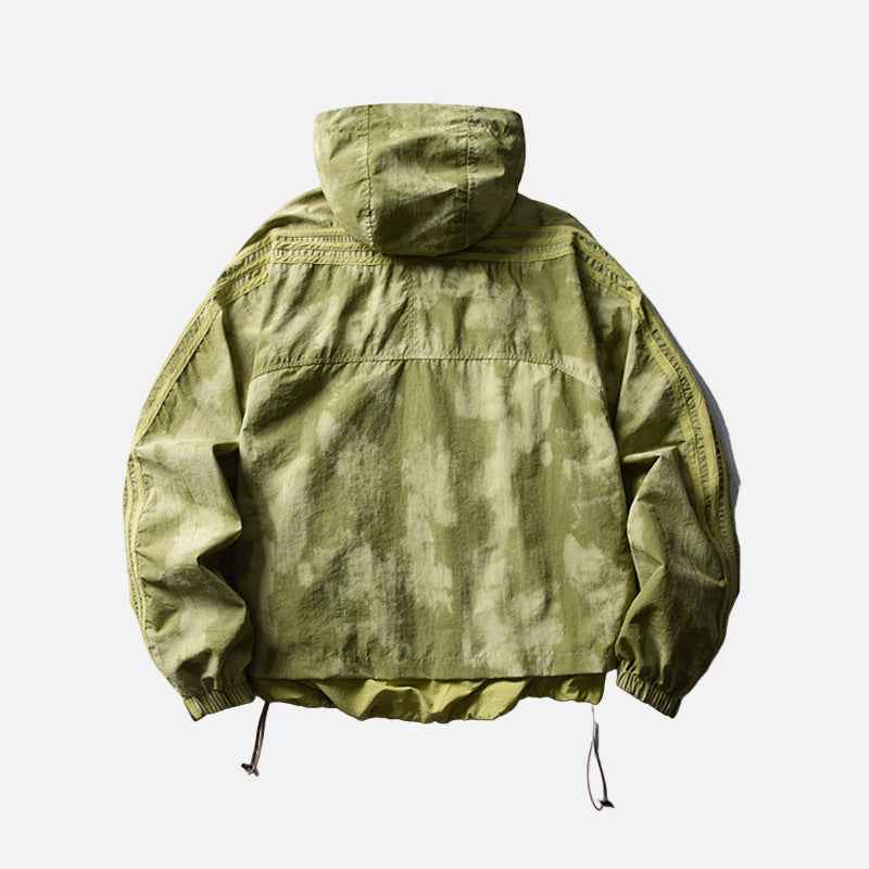 Y2K Mountain Vibe Hooded Outdoor Windbreaker Jacket