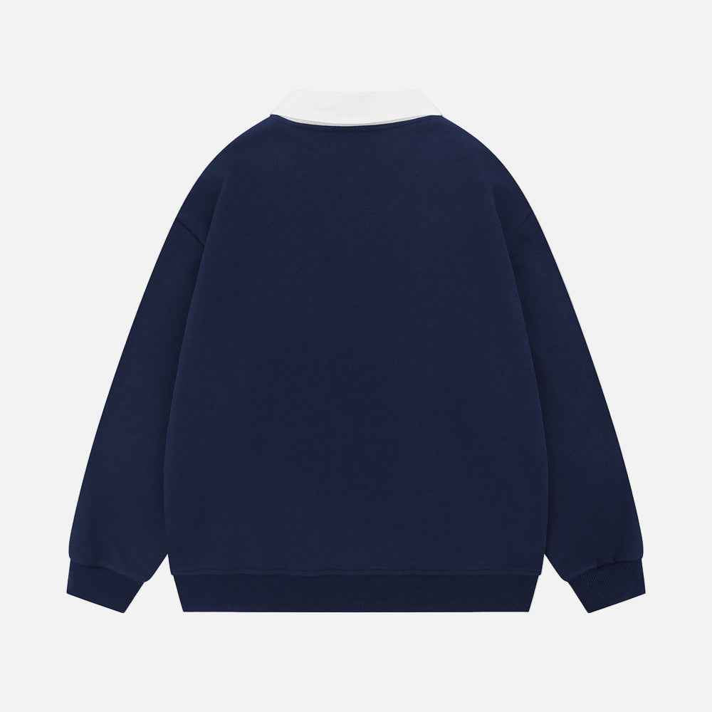 Elevated Bold Color Block V-Neck Collar Knit Sweater