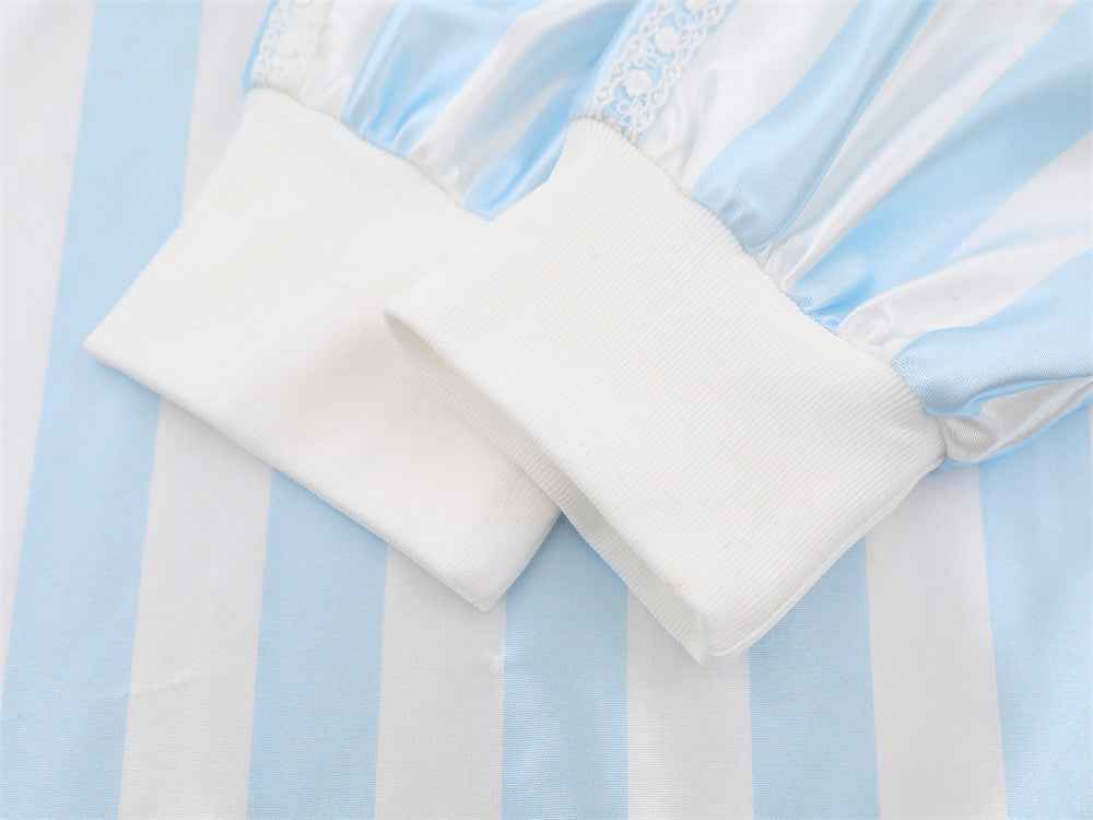Stylish Striped Loose Fit V-Neck Long-Sleeve T-Shirt