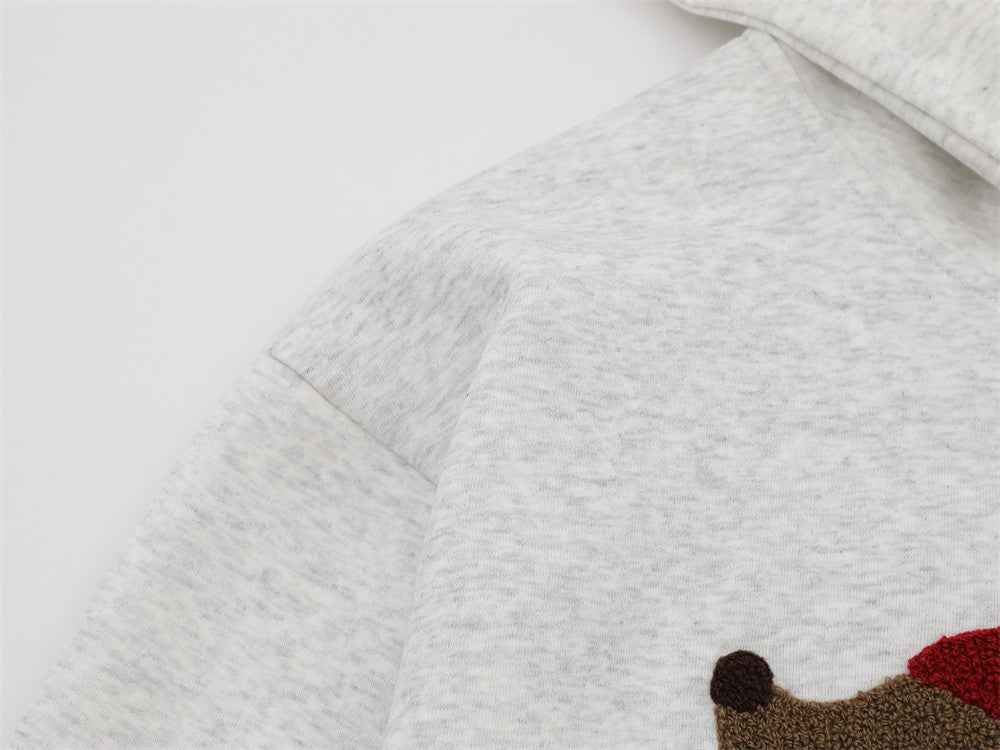 Y2K Cute Cartoon Dog Embroidered Hoodie