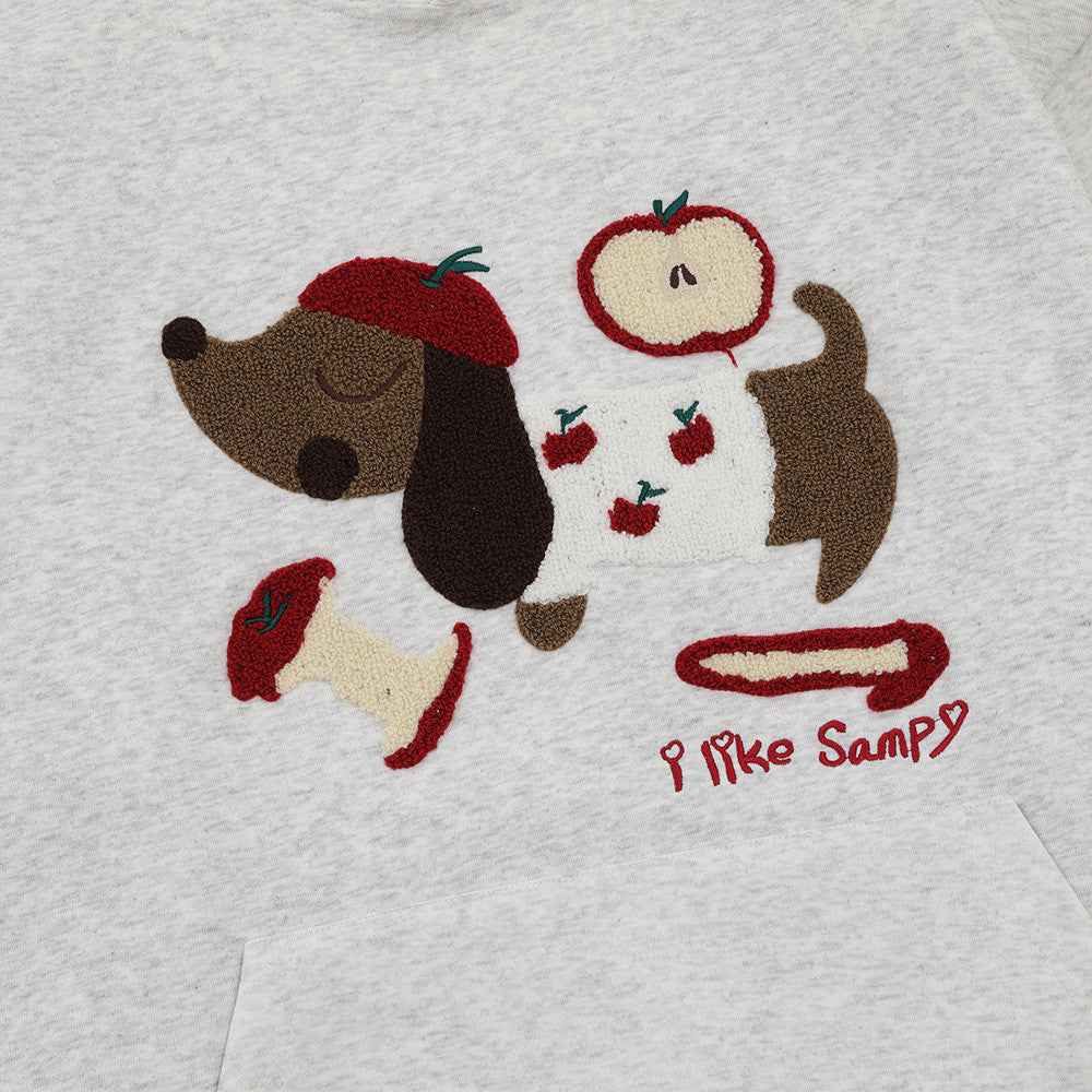 Y2K Cute Cartoon Dog Embroidered Hoodie