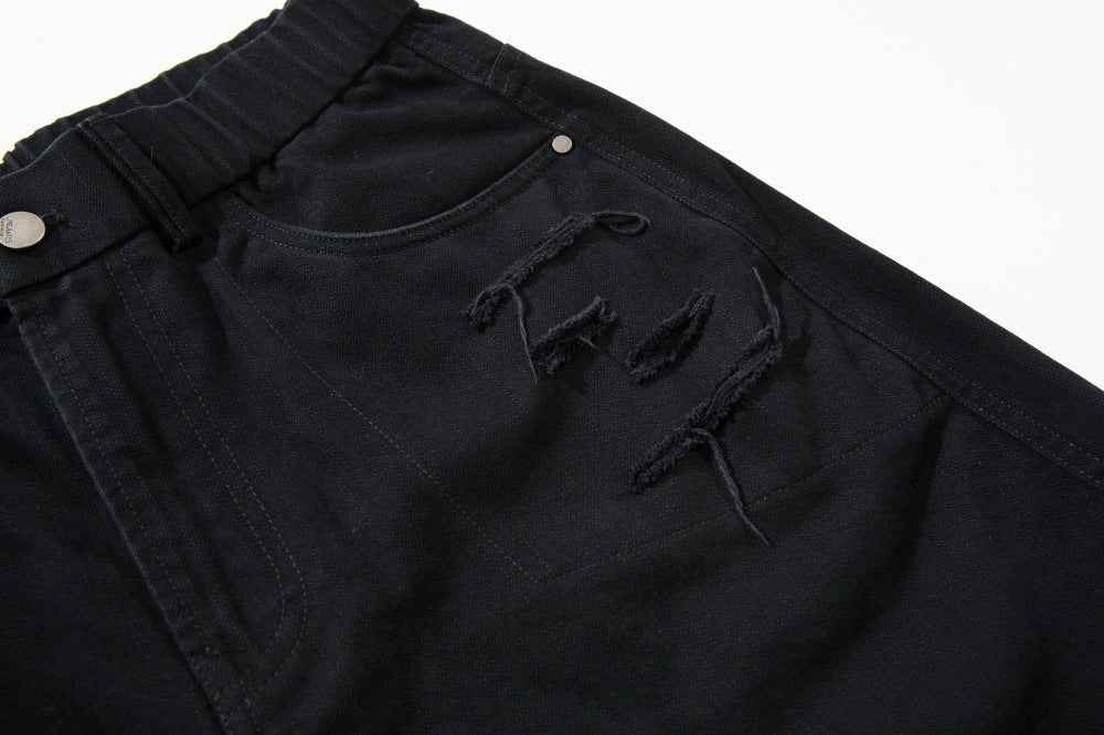 Unique Camouflage Patchwork Color Block Denim Jeans