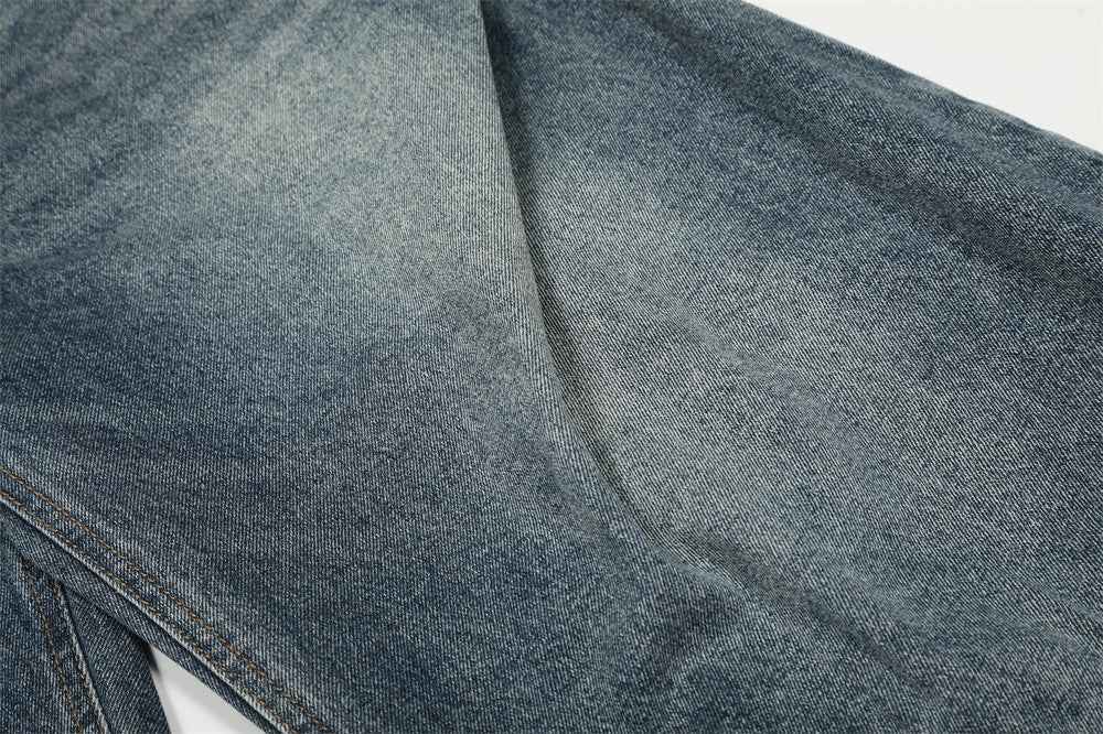 Premium Streetwear Distressed Denim Wide Leg Jeans