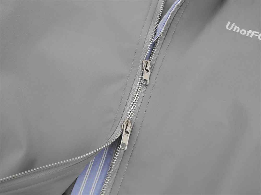 Autumn Oversized Retro Contrast Collar Flight Jacket