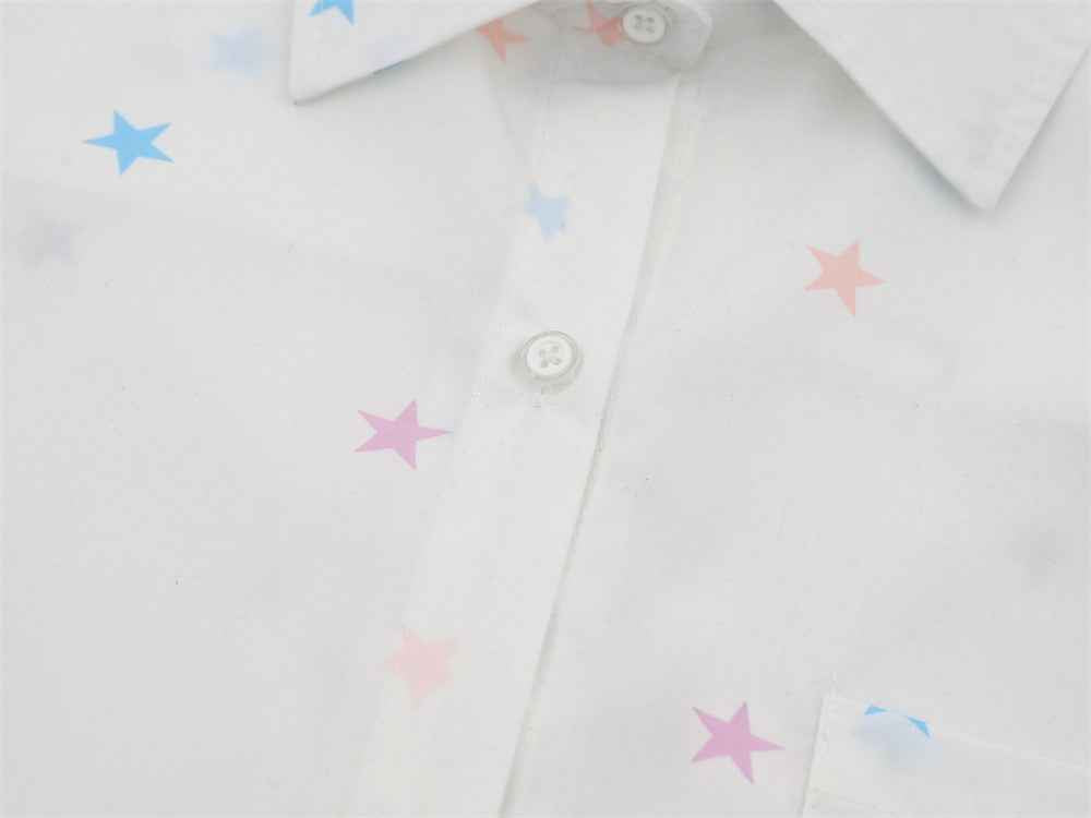 Y2K Spring Starry Sky Long Sleeve Casual Shirt