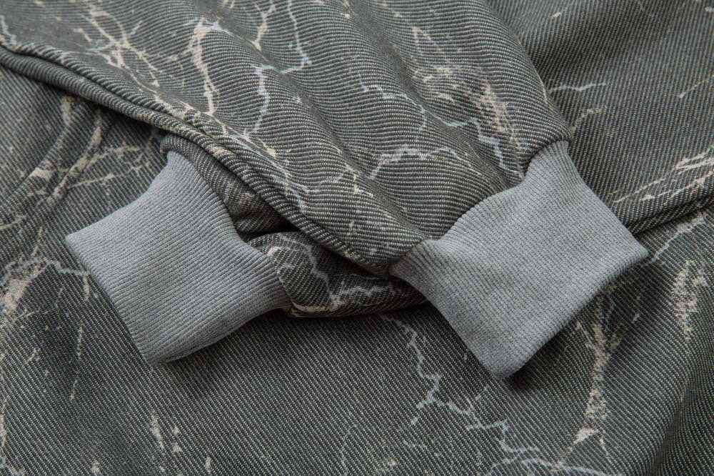 Gothic Punk Distressed Loose Fit Front Pocket Hoodie